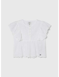 Otroška bombažna majica Pepe Jeans OMAIRA bela barva