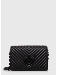 Usnjena torbica Pinko črna barva, 100063 A0VM