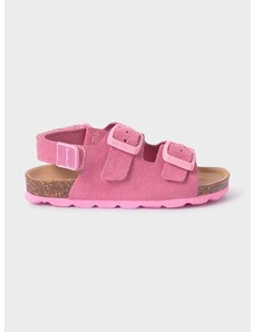 Otroški sandali iz semiša Mayoral roza barva