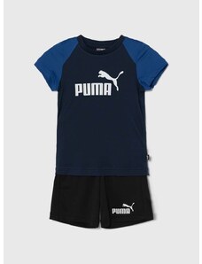 Otroški komplet Puma Short Polyester Set B mornarsko modra barva