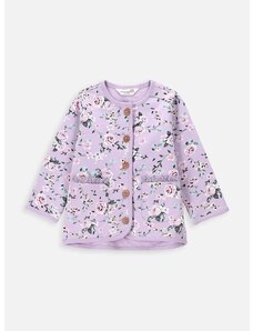 Bombažen pulover za dojenčka Coccodrillo vijolična barva