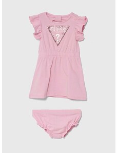 Obleka za dojenčka Guess roza barva