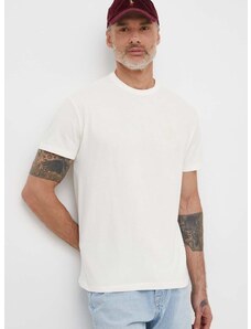 Bombažna kratka majica Polo Ralph Lauren moški, bež barva