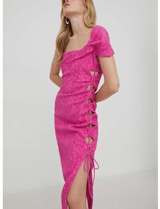 Obleka Stine Goya Annete roza barva