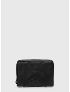 Usnjena denarnica Tory Burch ženski, črna barva