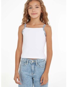 Otroški top Calvin Klein Jeans bela barva
