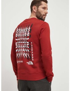 Bombažen pulover The North Face moški, rdeča barva, NF0A87EBPOJ1