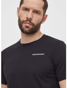 Kratka majica Peak Performance moški, črna barva