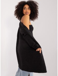 Fashionhunters Black women's cardigan with pockets