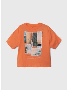 Otroška bombažna kratka majica zippy oranžna barva