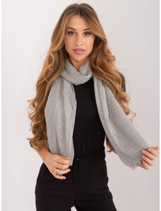 Fashionhunters Gray wide women's viscose scarf