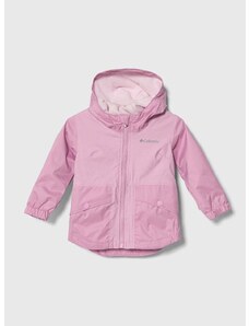 Jakna za dojenčka Columbia Rainy Trails Fleece roza barva