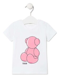 Otroška bombažna kratka majica Tous roza barva