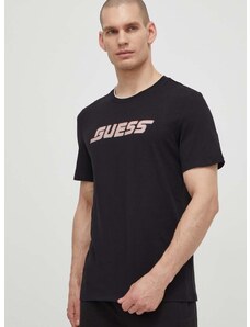 Bombažna kratka majica Guess EGBERT moška, črna barva, Z4GI11 I3Z14