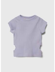 Otroška kratka majica zippy vijolična barva