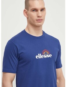 Bombažna kratka majica Ellesse Trea T-Shirt moška, mornarsko modra barva, SHV20126