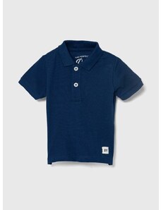 Otroške bombažne polo majice zippy mornarsko modra barva