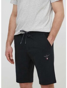 Kratke hlače Aeronautica Militare moški, črna barva