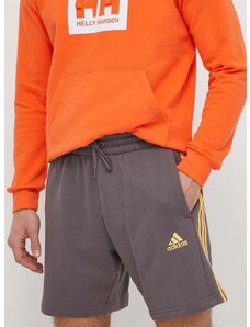 Bombažne kratke hlače adidas siva barva, IS1346