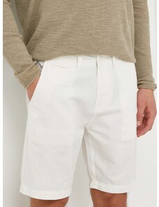 Lanene kratke hlače Guess ECO LINEN bela barva, M4GB59 WG8B0