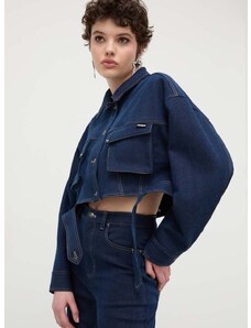 Jeans jakna Rotate ženska, mornarsko modra barva
