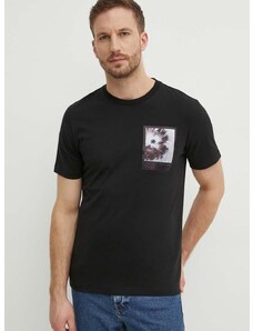 Bombažna kratka majica Calvin Klein moška, črna barva, K10K112492