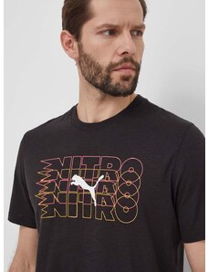 Kratka majica za tek Puma Graphic Nitro črna barva, 525107