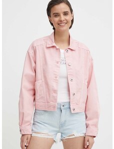 Jeans jakna Pepe Jeans ženska, roza barva