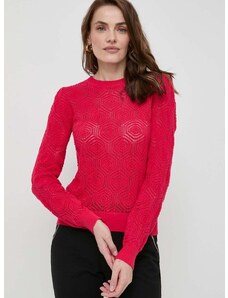 Bombažen pulover Morgan rdeča barva