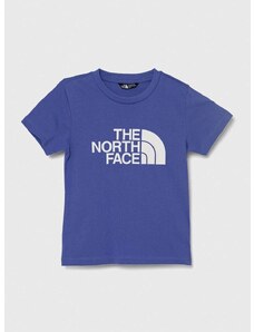 Otroška kratka majica The North Face EASY TEE vijolična barva