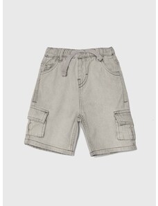Otroške kratke hlače iz jeansa zippy siva barva