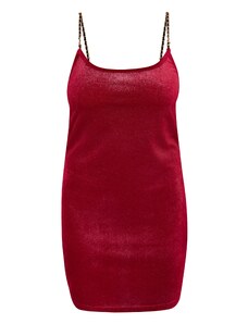 faina Obleka vinsko rdeča