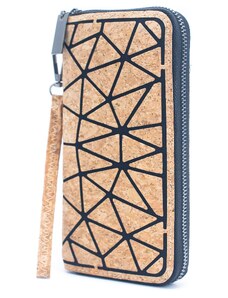 CORK Prostorna ženska denarnica - Geometric - NATURAL