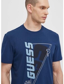 Kratka majica Guess EWAN moška, mornarsko modra barva, Z4GI10 J1314