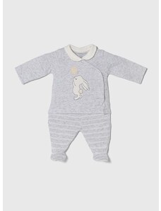 Pižama za dojenčka zippy siva barva