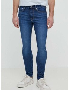 Kavbojke Calvin Klein Jeans moške, mornarsko modra barva, J30J324849