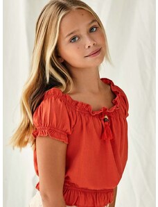 Otroška bluza Mayoral oranžna barva