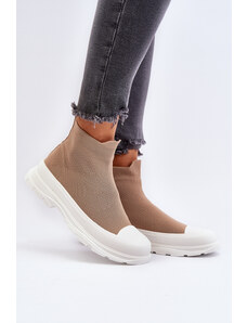Kesi Women's slip-on sock shoes, brown Ilanae
