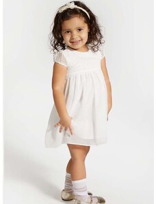 Obleka za dojenčka Coccodrillo bela barva