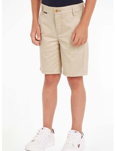 Otroške kratke hlače Tommy Hilfiger bež barva