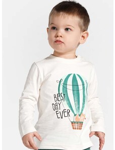 Majica z dolgimi rokavi za dojenčka Coccodrillo bež barva