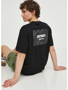 Bombažna kratka majica Dickies MAX MEADOWS TEE SS moška, črna barva, DK0A4YRL