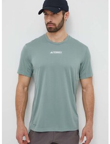 Športna kratka majica adidas TERREX zelena barva, IP4781