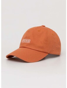 Bombažna bejzbolska kapa Vans oranžna barva