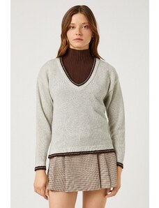 Koton dvoslojni pulover za pletenine