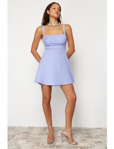 Trendyol Light Blue Dress Waist Opening/Skater Woven Evening Dress Evening Gown