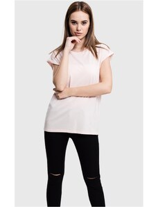 Urban Classics Women's T-shirt with extended shoulder pink