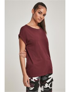Urban Classics Women's red T-shirt with an extended shoulder