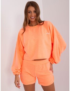 Fashionhunters Fluo Orange Women's Two-Piece Tracksuit