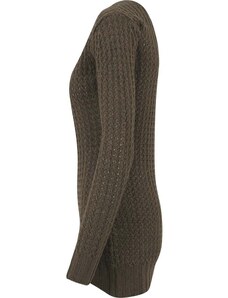 UC Ladies Women's sweater with a long wide neckline - olive
